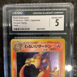 Dark Charizard 1997 Pokemon Japanese Rocket Gang #6 Holo CGC 5 Excellent - Image 3