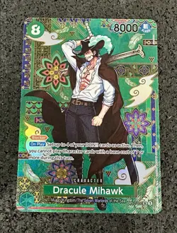 Dracule Mihawk - OP12-030 (SP) English The Azure Sea's Seven Foil PSA READY - Image 1