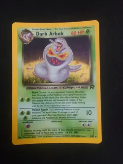 Pokemon Card Dark Arbok 2/82 Holo Vintage Rare Error 1999-23000 Print - Image 1
