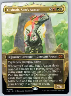 Gishath, Sun's Avatar (Borderless) M The Lost Caverns of Ixalan # 330 NM Normal - Image 1
