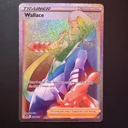 Pokemon TCG Wallace Silver Tempest Holo Card 208/195 Sword & Shield Secret Rare - Image 1