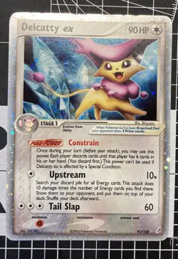 Delcatty EX 91/100 Holo Rare Pokemon Card 2006 Crystal Guardians LP - Image 1