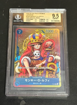 2023 One Piece Promos Asia Special Prize #P043 Monkey D. Luffy Japanese BGS 9.5 - Image 1