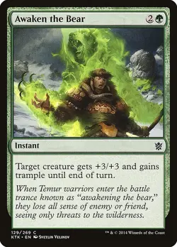 MTG C REGULAR - KTK: KHANS OF TARKIR - LP- AWAKEN THE BEAR 129/269 - Image 1
