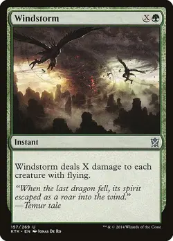 MTG UC REGULAR - KTK: KHANS OF TARKIR - LP- WINDSTORM 157/269 - Image 1