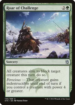 MTG UC REGULAR - KTK: KHANS OF TARKIR - LP- ROAR OF CHALLENGE 145/269 - Image 1