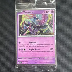Xerneas 064/132 Mega Evolution Stamped Promo Sealed Pokemon TCG Card ME01 - Image 2