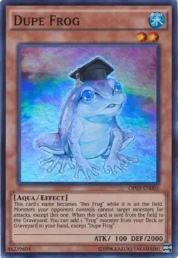 Yugioh! LP Dupe Frog - OP03-EN005 - Super Rare - Unlimited Edition Lightly Playe - Image 1