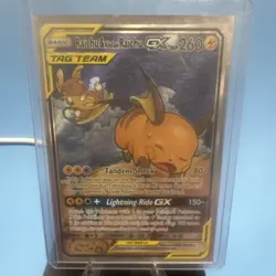 Raichu & Alolan Raichu GX 221/236 Sm-Unified Minds Ultra Rare Holo Full Art - Image 1