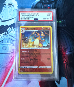 PSA 9 MINT Pokemon Charizard Reverse Foil 025/185 Vivid Voltage - Image 1