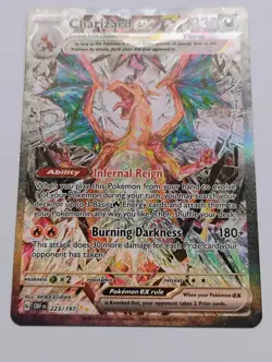 Pokemon Charizard ex SAR 223/197 Sv03: Obsidian Flames Holo Rare OBF EN - Image 4