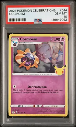 2021 POKEMON CELEBRATIONS #014 COSMOEM PSA 10 - Image 1
