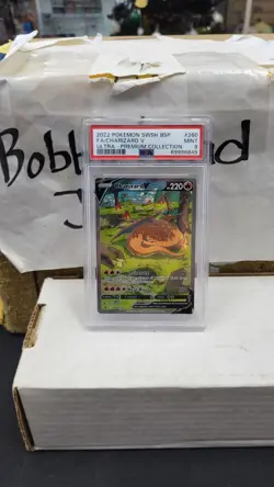 2022 CHARIZARD V FULL ART ULTRA PREMIUM UPC SWSH PROMO POKEMON PSA 9 MINT #260 - Image 1