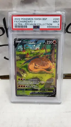 2022 CHARIZARD V FULL ART ULTRA PREMIUM UPC SWSH PROMO POKEMON PSA 9 MINT #260 - Image 2