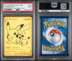 2021 Pokemon Black Star Promo Celebrations Pikachu V Ultra Premium #145 PSA 9 - Image 3