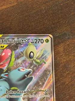 Pokemon TCG Sun & Moon Black Star Promo Tag Team Celebi & Venusaur GX SM167 MP - Image 3
