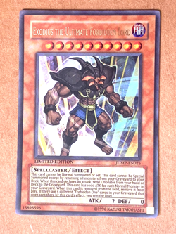 yugioh Exodius the Ultimate Forbidden Lord JUMP-EN025 NM Ultra Rare Limited Ed - Image 1