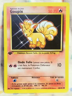 Pokemon FRENCH 1st Edition GOUPIX 68/102 Common 1999 NM - Image 1