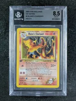 2000 Pokemon BLAINE'S CHARIZARD 2/132 Gym Challenge 1st Edition Holo ENG BGS 8.5 - Image 1