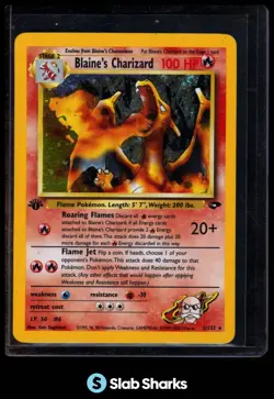 2000 POKEMON GYM CHALLENGE 1ST EDITION #2/132 BLAINE'S CHARIZARD HOLO - Image 1