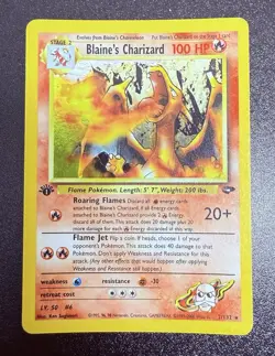2000 Gym Challenge Blaine's Charizard 2/132 *1st Edition* Holo Pokemon TCG - Image 2