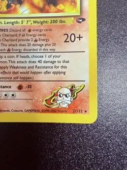 2000 Gym Challenge Blaine's Charizard 2/132 *1st Edition* Holo Pokemon TCG - Image 5