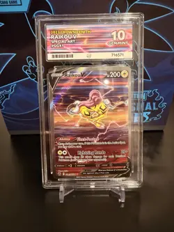 Ace 10 Raikou V GG41/GG70 Crown Zenith Pokemon TCG - Gem Mint - Image 1