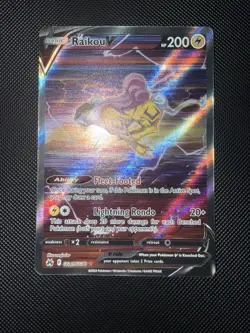 Pokemon TCG Raikou V GG41/GG70 Crown Zenith Galarian Gallery Holo Card Mint - Image 1