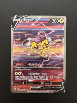Pokemon TCG Raikou V GG41/GG70 Crown Zenith Galarian Gallery Holo Card Mint - Image 1