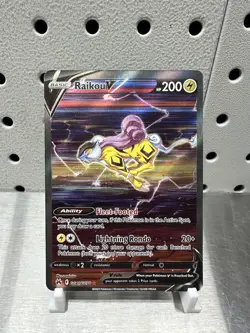 Pokemon TCG Raikou v GG41/GG70 Crown Zenith Galarian Gallery Card NM Condition - Image 1