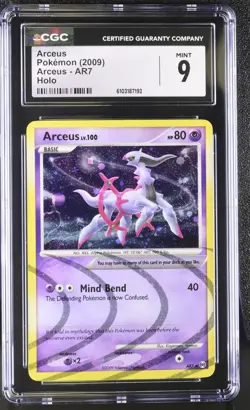 2009 POKEMON PLATINUM ARCEUS ARCEUS AR7 RARE HOLO FOIL CGC 9 MINT - Image 1