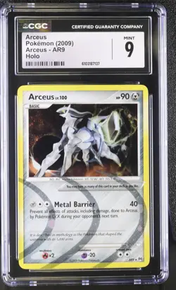 2009 POKEMON PLATINUM ARCEUS ARCEUS AR9 RARE HOLO FOIL CGC 9 MINT - Image 1