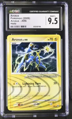 2009 POKEMON PLATINUM ARCEUS ARCEUS AR6 RARE HOLO FOIL CGC 9.5 MINT+ - Image 1