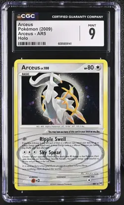 CGC 9 MINT Arceus 2009 Arceus AR5 Holo Pokemon Card - Image 1