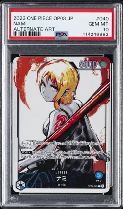2023 ONE PIECE JAPANESE OP03-PILLARS OF STRENGTH ALTERNATE ART #040 NAMI PSA 10 - Image 1