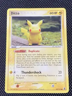 Ditto (Pikachu) 63/113 EX Delta Species Non-Holo Near Mint Pokemon TCG Card - Image 1