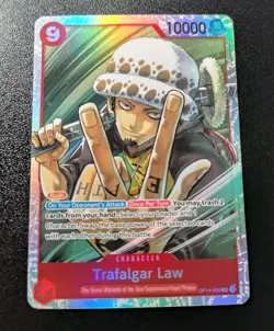 One Piece CCG Trafalgar Law The Azure Seas Seven SR Foil OP14-009 NM - Image 1