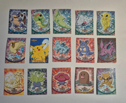 Collection of 15 Topps TV Pokemon Cards 1999 incl Blastoise and Holo Nidorino - Image 1