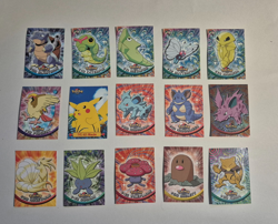 Collection of 15 Topps TV Pokemon Cards 1999 incl Blastoise and Holo Nidorino - Image 3