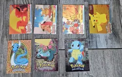 Pokemon Card Lot Of 7 Topps Movie Foil Holo Cards 1999 Black - Image 1