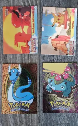 Pokemon Card Lot Of 7 Topps Movie Foil Holo Cards 1999 Black - Image 2