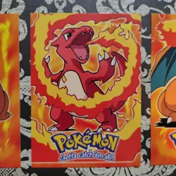 Topps Charizard Charmeleon & Charmander Pokemon Cards 1999 Non Holo NM - Image 4