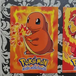 Topps Charizard Charmeleon & Charmander Pokemon Cards 1999 Non Holo NM - Image 5