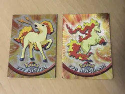 Pokemon Topps 1999 TCG Ponyta #77 & #78 Rapidash Holo Cards - Image 1
