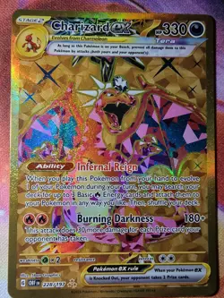 Charizard EX 228/197 Obsidian Flames Gold NM Full Art Hyper Rare Pokemon TCG - Image 1