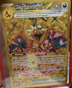 Pokemon TCG Charizard EX 228/197 Obsidian Flames Gold NM Full Art Hyper Rare - Image 2