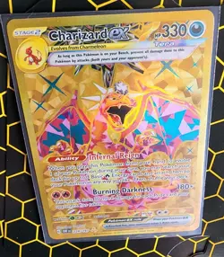 Pokemon TCG Charizard EX 228/197 Obsidian Flames Gold Full Art Hyper Rare - Image 2