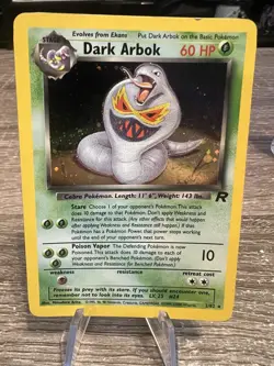 Pokemon Dark Arbok Team Rocket Rare Holo Card 2/82. *23000 ERROR* MP - Image 1
