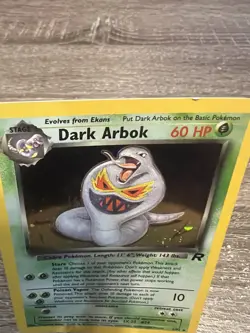 Pokemon Dark Arbok Team Rocket Rare Holo Card 2/82. *23000 ERROR* MP - Image 4