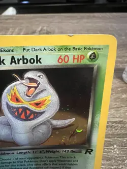 Pokemon Dark Arbok Team Rocket Rare Holo Card 2/82. *23000 ERROR* MP - Image 5